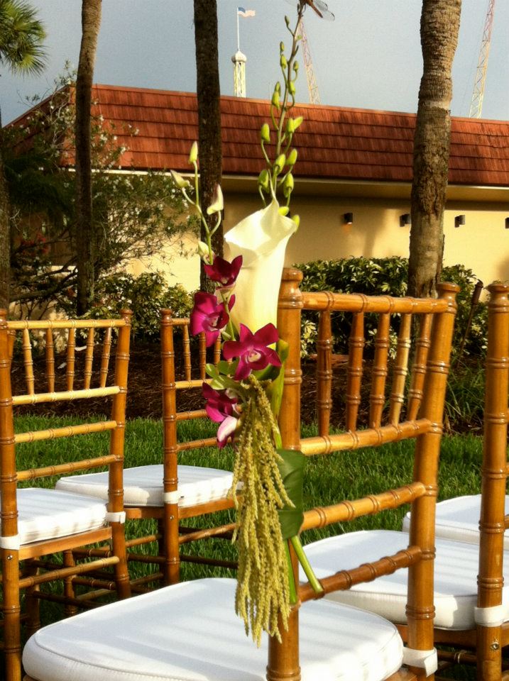 Simplistic Floral Accents Bamboo Chiavari Chairs Anna Christine Events