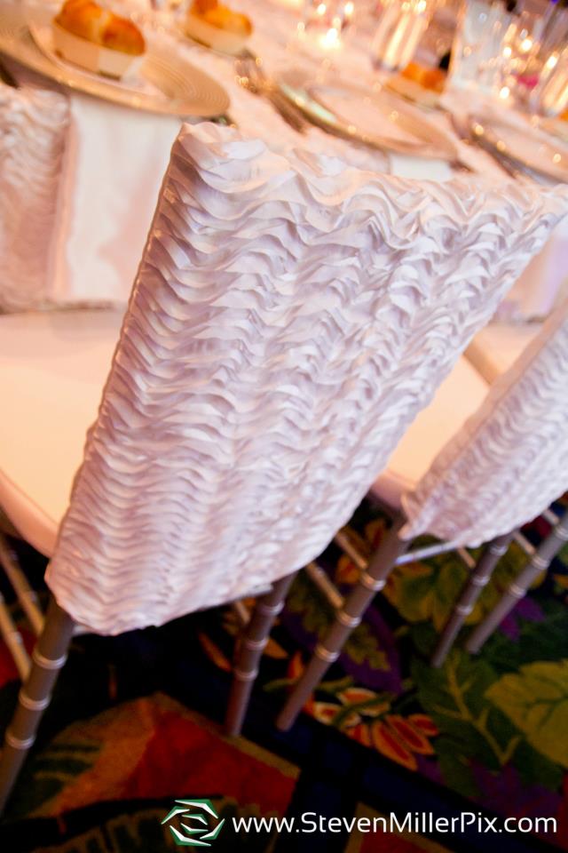 White Textured Toppers Over the Top Inc A Chair Affair Blog