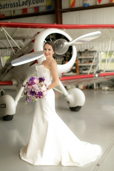 Bumby Photography - A Chair Affair - Bride Wedding Dress Airplane - Orlando Weddings