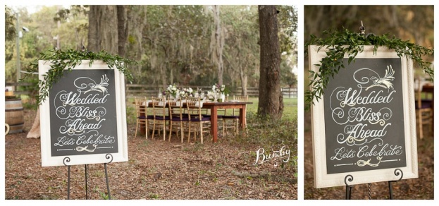 Bumby Photography-A Chair Affair-Wedding Chalk Board-Rustic Glam Wedding Photo Shoot-Orlando Weddings