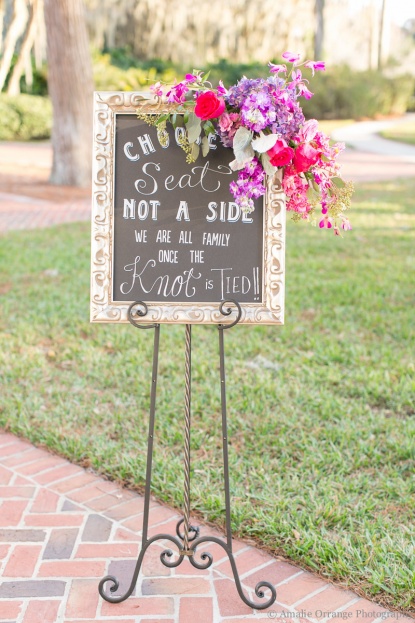 Chalkboard Wedding Sign, Amalie Orrange Photography, Cypress Grove Estate House, A Chair Affair Event Rentals
