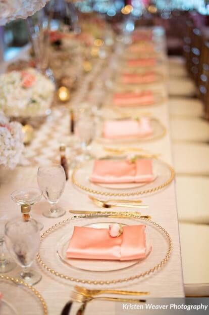 Blush and Gold Wedding Tablescape, Tavern and Chapel in the Garden, Kristen Weaver Photography, A Chair Affair Event Rentals