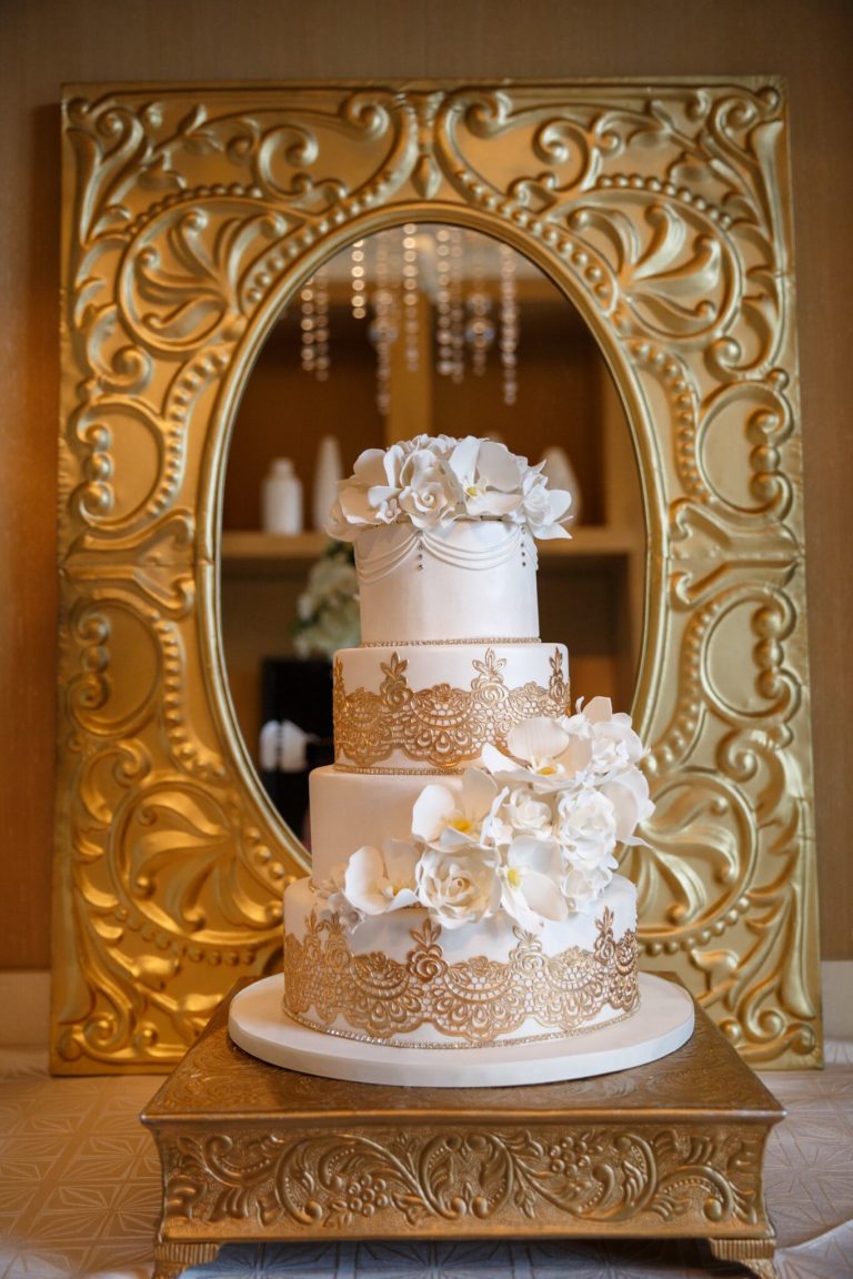 modern elegance styled shoot wedding cake