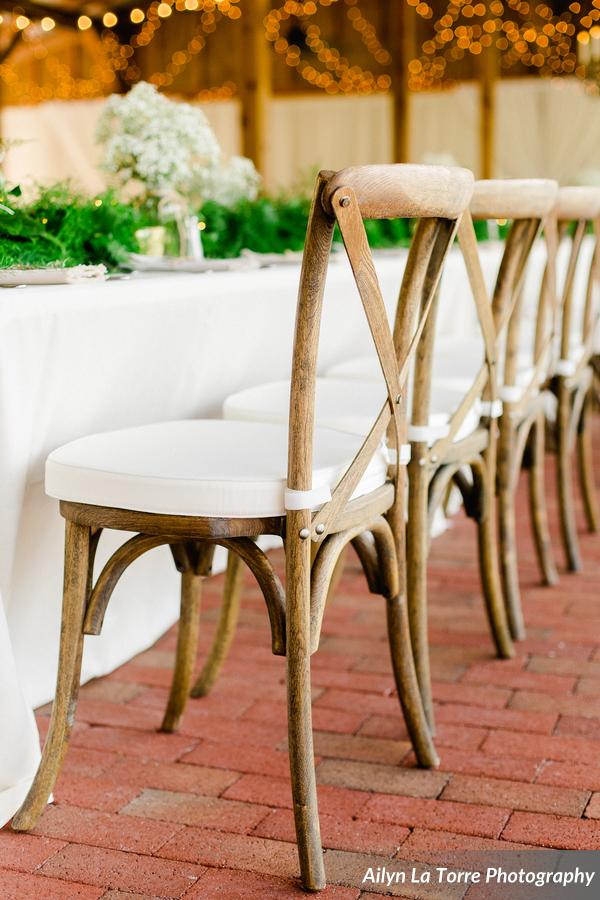 elegant rustic ranch wedding french chairs