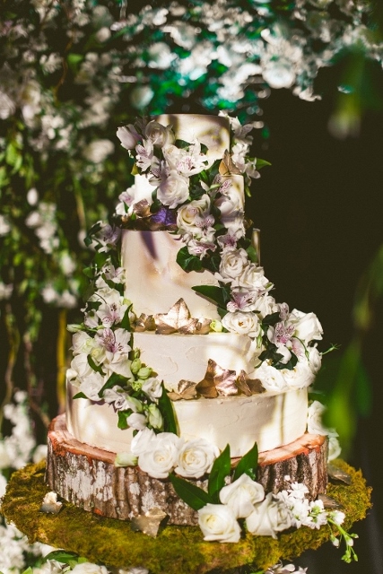 enchanted forest wedding cake