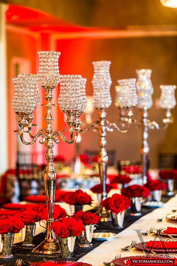 Crystal Candelabras Orlando wedding rentals Wedding centerpieces A Chair Affair 
