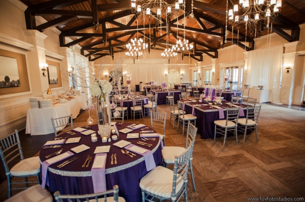 St. Augustine Amphitheater Wedding: Silver and Purple Bliss