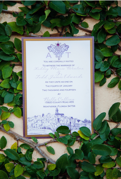 Jenna Michele Photography, Bella Collina, A Chair Affair, wedding invitation