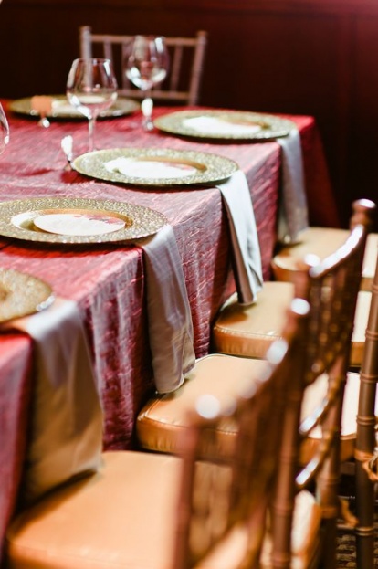 Errol Colon Photography, A Chair Affair Rentals, Flemings Winter Park, Red and Gold Scheme