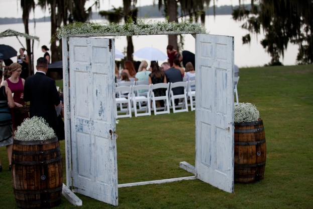 Purple wedding, Mission Inn Resort and Club, Signature Weddings, Modern Suburbanites Photography, A Chair Affair Event Rentals Orlando, Bridal archway doors