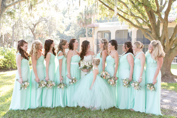 Bridal Party, Mint and Gold Wedding, Amalie Orrange Photography, A Chair Affair Event Rentals