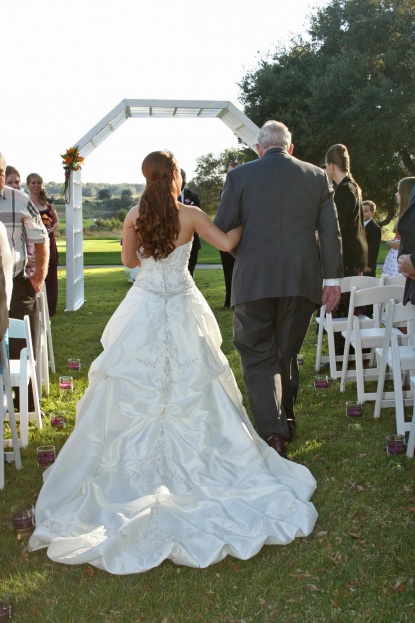 White Resin Wedding Chairs, Tara Homan Photography, Red Tail Golf Club, A Chair Affair Wedding Rentals