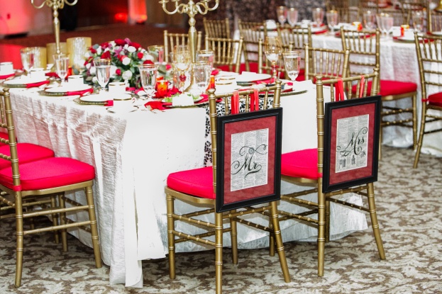 Lake Mary Events Center: Chelsea and Nathan's Red and Gold Wedding