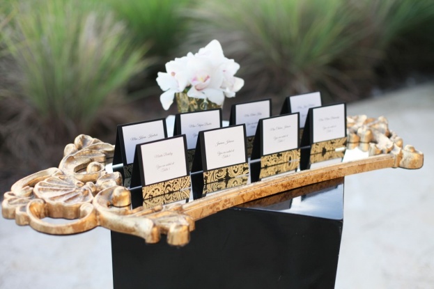 Black and Gold Escort Cards