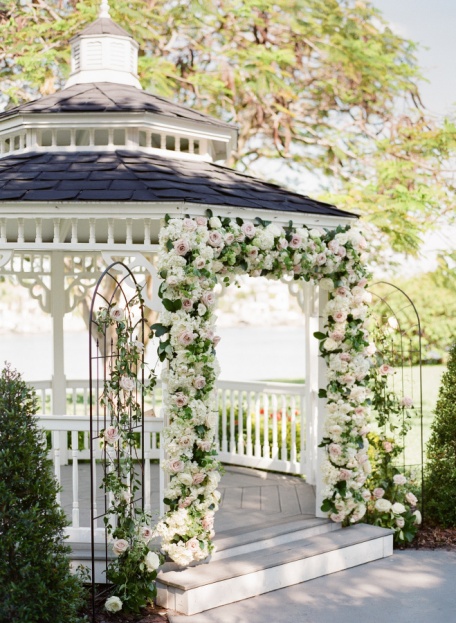 White Pink Arch Floral