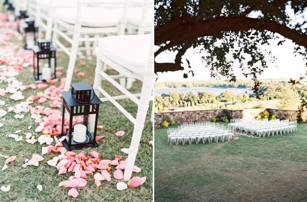 outdoor wedding aisle decor Bella Collina