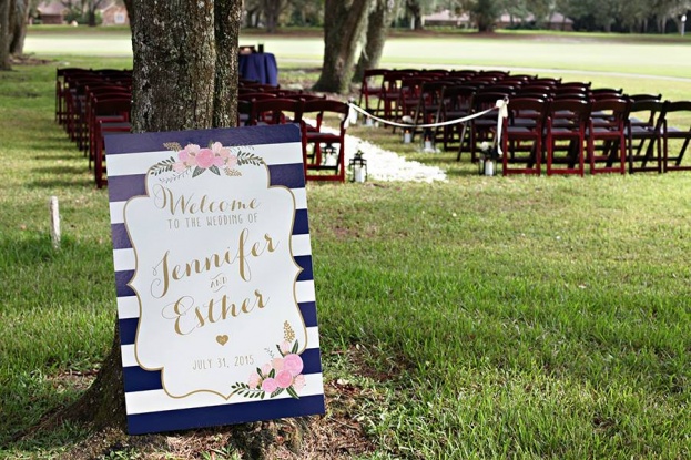 Navy Outdoor Wedding