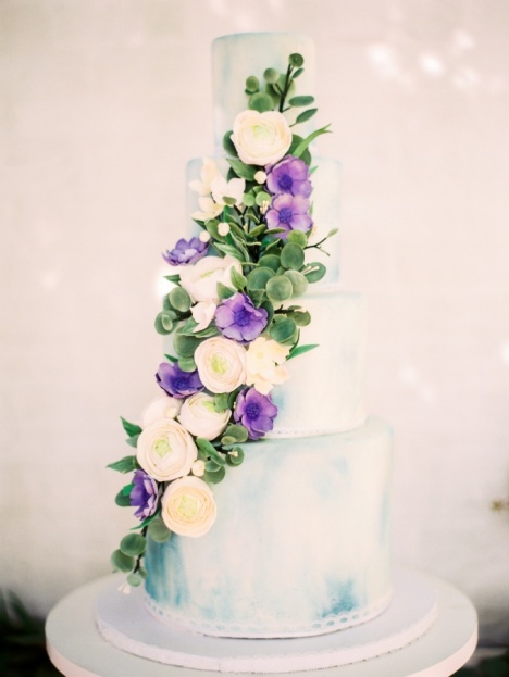 Watercolor Wedding Cake