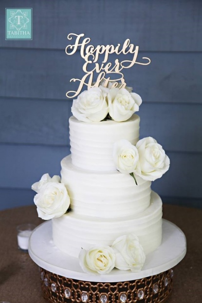 White Floral Wedding Cake