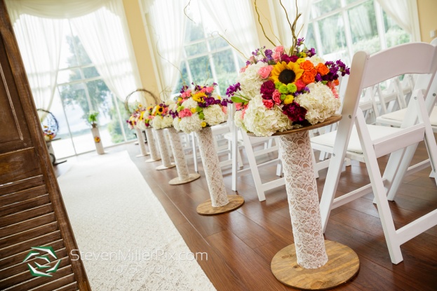 rustic wedding aisle decor