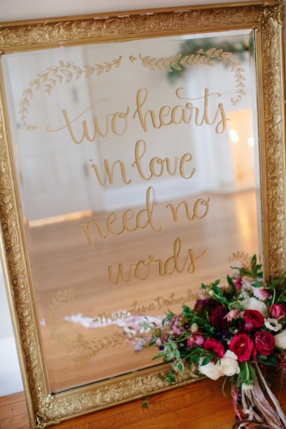 Fall Harvest Inspiration Gold Wedding Mirror