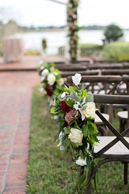 Plantation Style Wedding Chair Floral