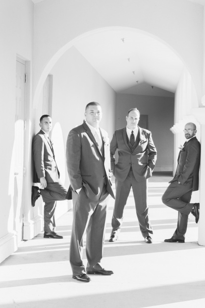 Blush and navy Groomsmen