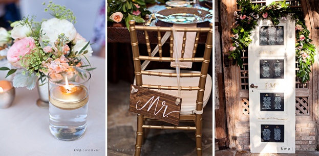 Gold Wedding Chair Signage