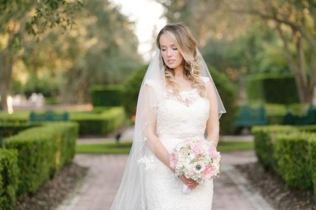 bride in gardens