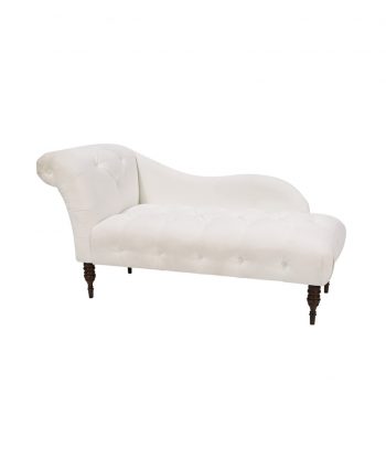 White Tufted Chaise - A Chair Affair
