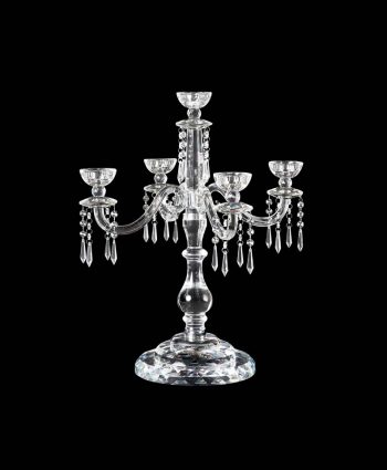 25 inch Led Crystal Candelabra with 5th Candle