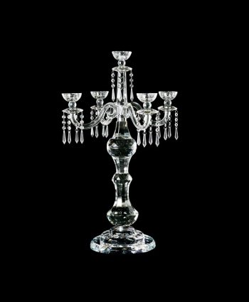 32 inch Crystal Candelabara with 5th Candle