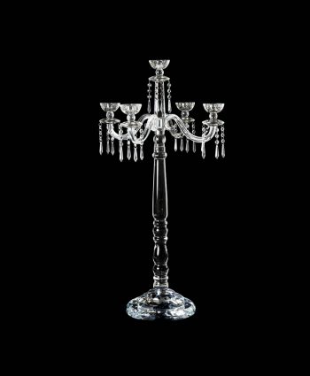 38 inch Led Crystal Candelabra with 5th Candle A Chair Affair