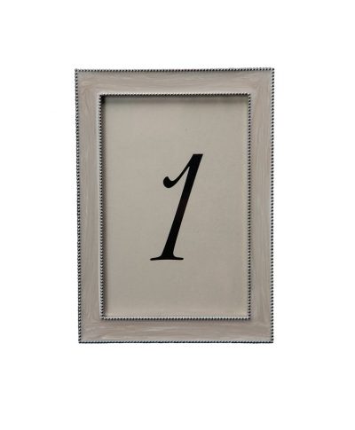 Beaded Pearl White Table Number – A Chair Affair