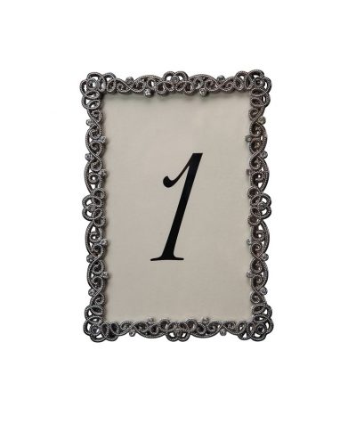 Couture Pewter Table Number – A Chair Affair