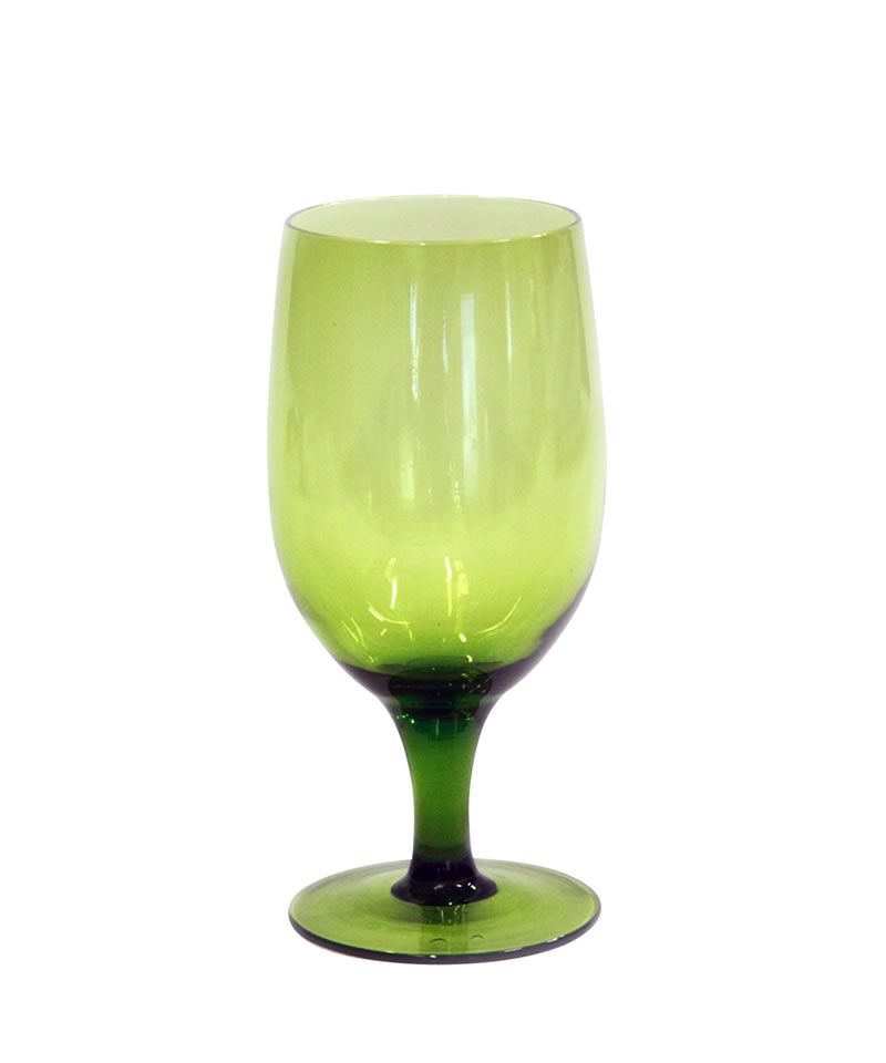 green stemware goblets