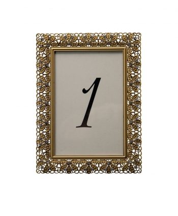 Floradora Gold Table Number - A Chair Affair