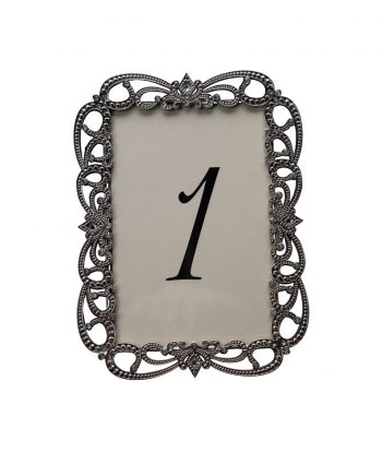 Risque Silver Table Number - A Chair Affair