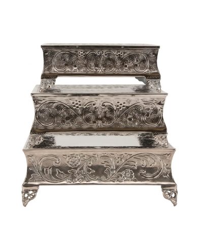 Silver Square Cake Stand – A Chair Affair