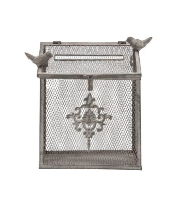 wrought iron bird cage card box - a chair affair
