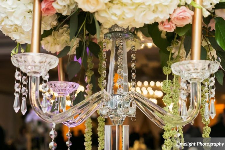 birchwood inn wedding crystal candelabra
