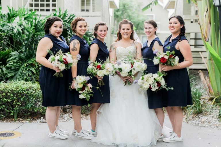bride and bridesmaids red white and blue wedding (800x533)