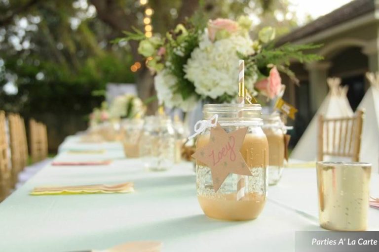 glamping soiree drink decor