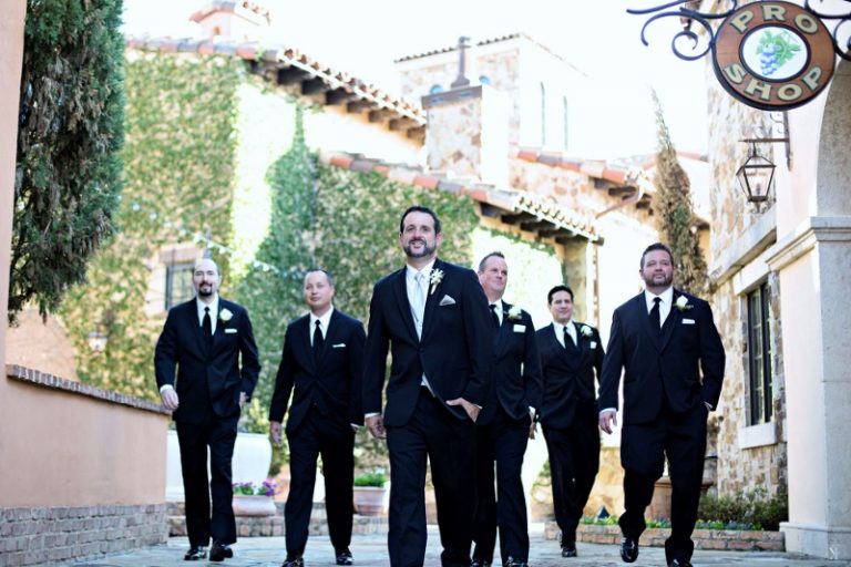 intimate tuscan wedding groomsmen