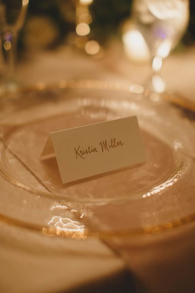 ivory, blush and gold wedding gold rimmed glass charger