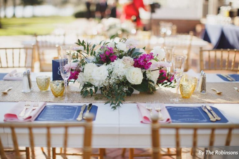 southern elegance wedding floral centerpiece