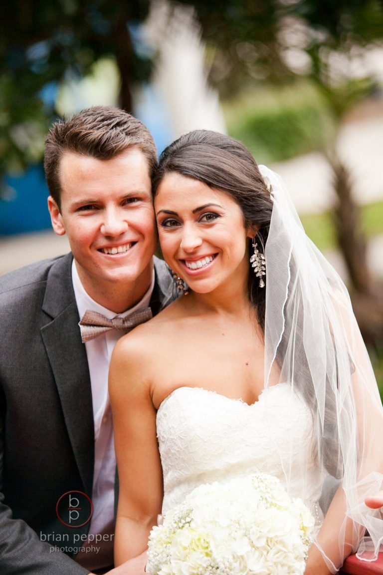 trinity lutheran downtown weddings bride and groom