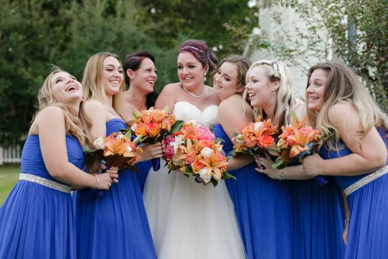 tropical wedding bridesmaids