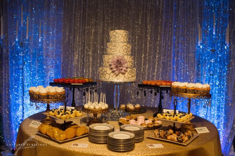 wedding reception design dessert display