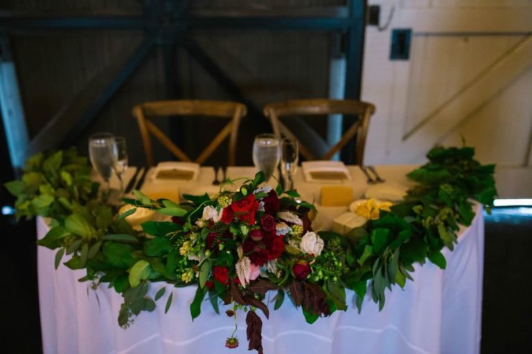 winter park farmers market wedding sweetheart table